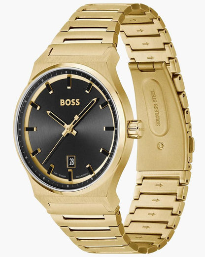 Candor Men Quartz Black Dial Analog Stainless Steel Watch 1514077