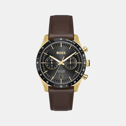 Tourmaster Men Quartz Black Dial Chronograph Calf Watch 1514285