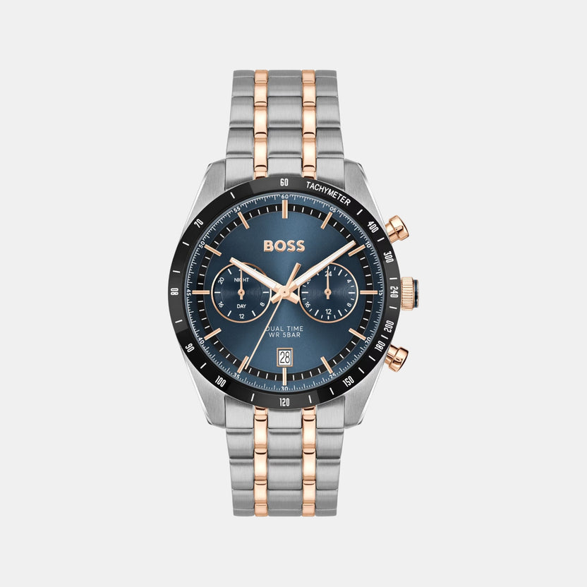 Tourmaster Men Quartz Blue Dial Multi-Function Stainless Steel Watch 1514288