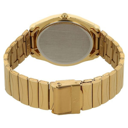 Titan Quartz Analog with Day and Date Champagne Dial Golden Stainless Steel Strap Watch For Men