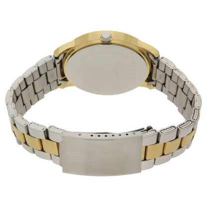 Titan Quartz Analog with Day and Date Champagne Dial Two Toned Stainless Steel Strap Watch For Men