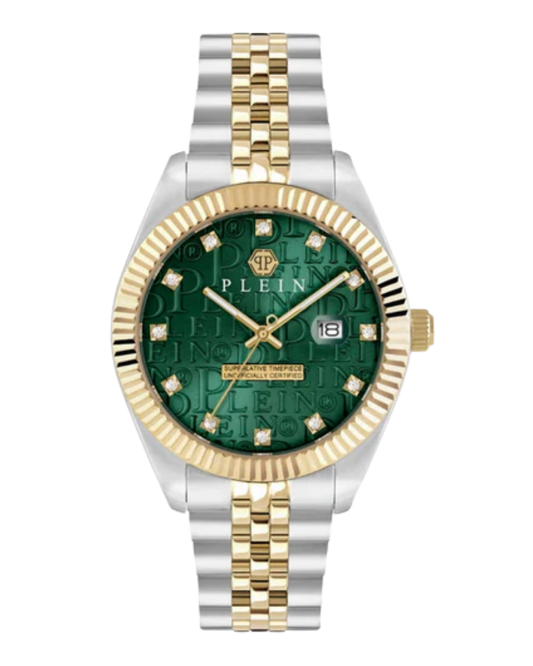 Men Quartz Green Dial Analog Stainless Steel Watch PWMFA0325
