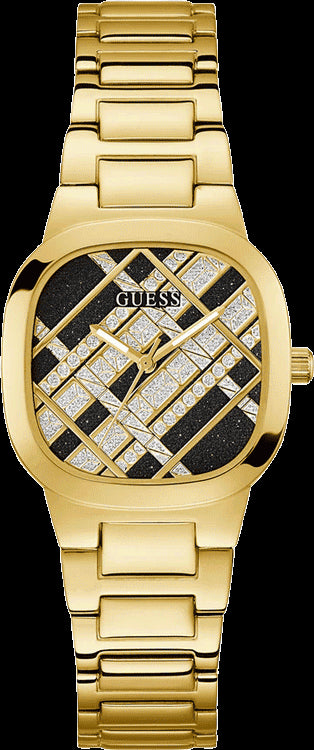 Guess Clash Gold Square Dial Quartz Analog Women Watch