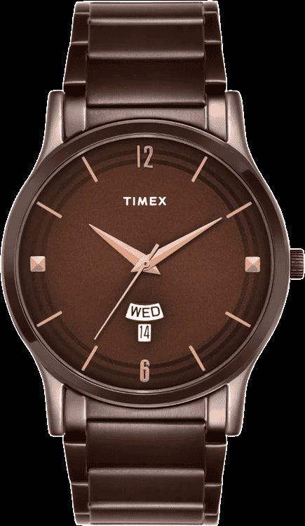 Timex Men Brown Round Analog Dial Watch