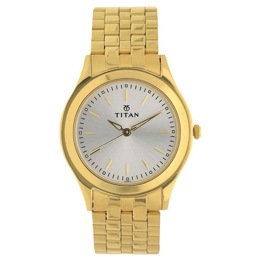 Titan Analog Silver Dial Stainless Steel Strap watch for Men