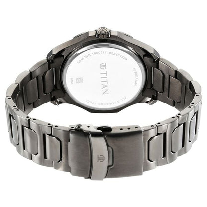 Titan Regalia Premium Blue Dial Stainless Steel Strap Watch for Men