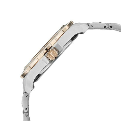 Titan Regalia Opulent Two-Eye Multifunction Brown Panda Dial Rose Gold And Steel Bimetal Strap Watch For Men