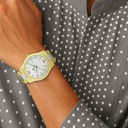 Titan Quartz Analog White Dial Stainless Steel Strap Watch for Men