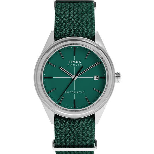 Timex Marlin Jet Green Round Mechanical Automatic Men Watch