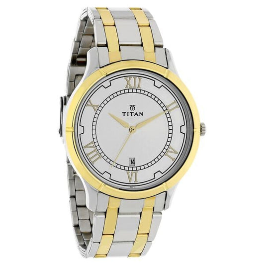 Titan Analog with Date Dial Stainless Steel Strap watch for Men