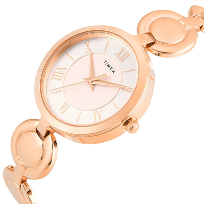 Timex Round 30mm Pink Dial Analog Women Watch - TWTL16401T