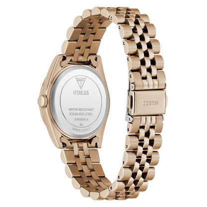 Guess Round 34mm White Dial Analog Women Watch - GW1099L4