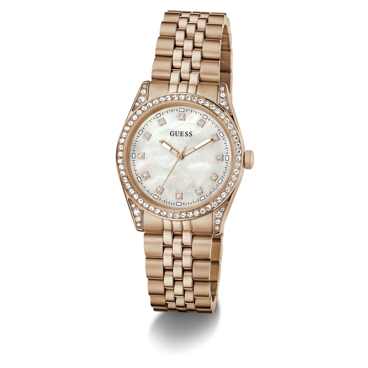 Guess Round 34mm White Dial Analog Women Watch - GW1099L4