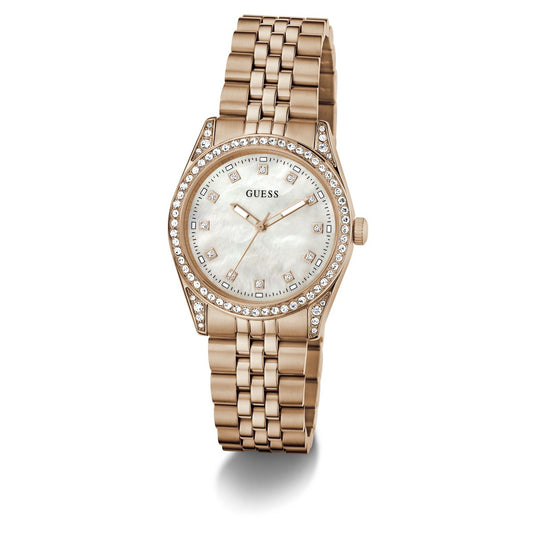 Guess Round 34mm White Dial Analog Women Watch - GW1099L4
