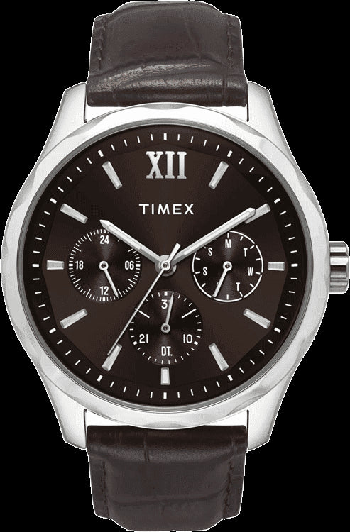 Timex Men Brown Round Dial Analog Watch - TW0TG7633