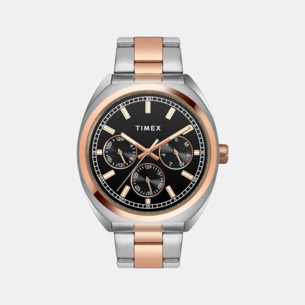 Timex Men E Class Quartz Black Dial Chronograph Stainless Steel Watch TWEG22302