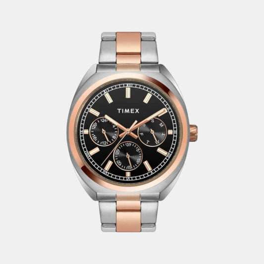 Timex Men E Class Quartz Black Dial Chronograph Stainless Steel Watch TWEG22302