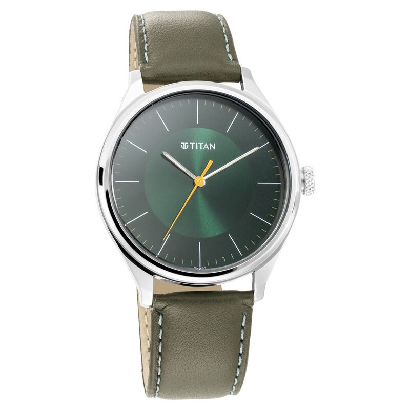 Titan Men's Urban Edge Lustrous Green Dial Watch - 1802SL04