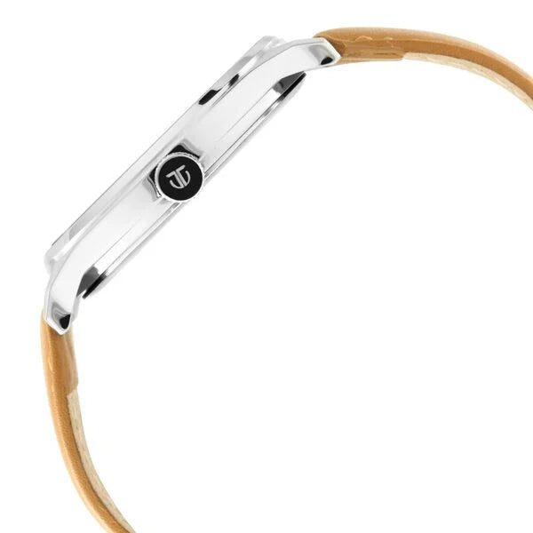 Titan Men's Urban Edge Lustrous White Dial Leather Watch 1802sl07
