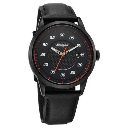 Titan Octane Quartz Analog with Date Black Dial With Black Leather Strap Watch For Men