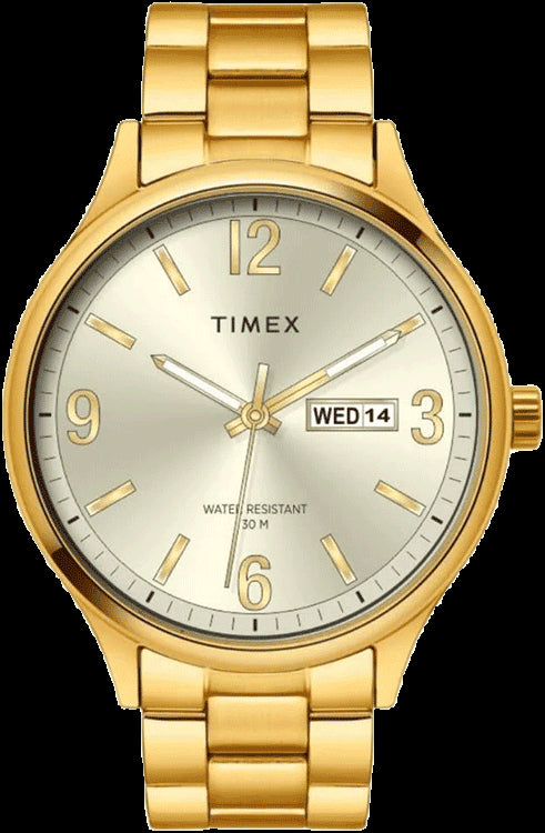 Timex Men Gold Round Dial Analog Watch