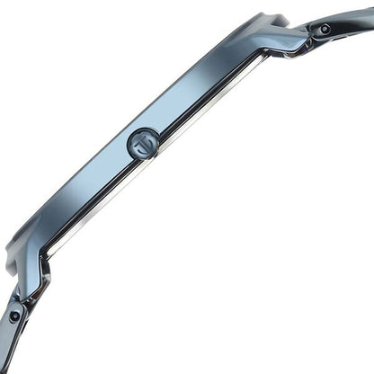 Titan Edge Murals Quartz Analog White Dial Blue Stainless Steel Strap Watch For Men