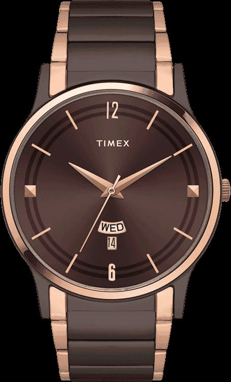 Timex Men Brown Round Dial Analog Watch