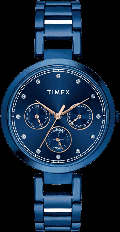 TIMEX Women Blue Round Dial Analog Watch - TW000X268