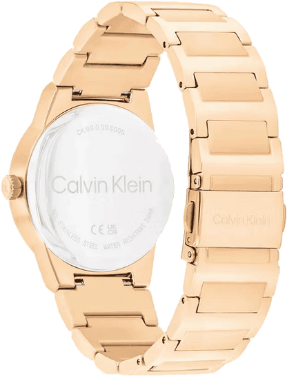 Ck Linear Elegance Women Quartz Black Dial Analog Stainless Steel Watch 25100086