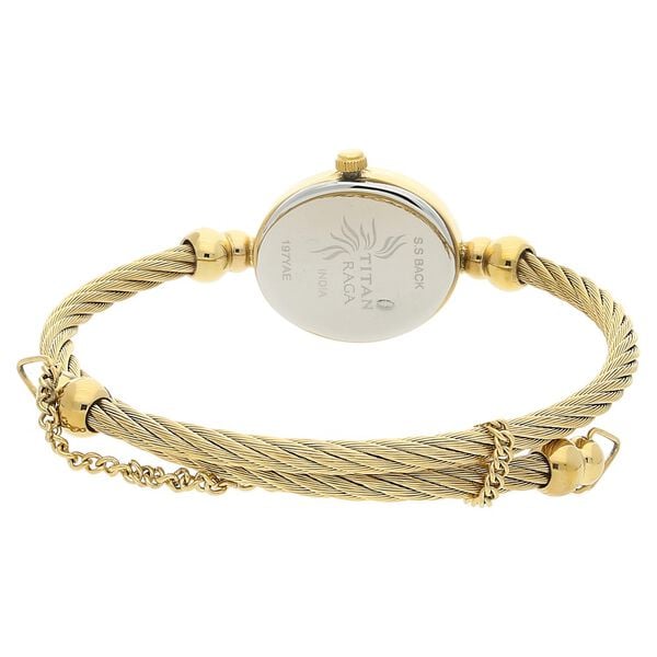 Titan Raga White Dial Analog Stainless Steel Strap watch for Women