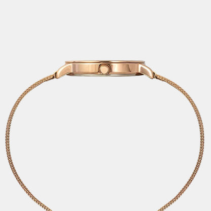 Fashion Women Quartz White Dial Analog Stainless Steel Watch TWEL15606