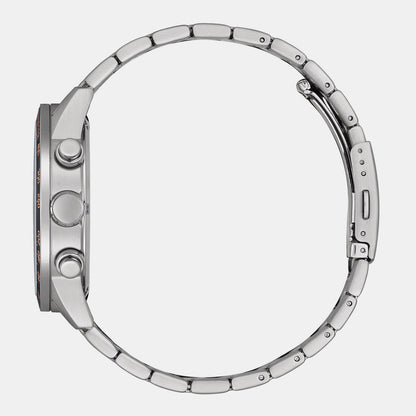 Men Quartz Black Dial Chronograph Stainless Steel Watch AN3681-57E