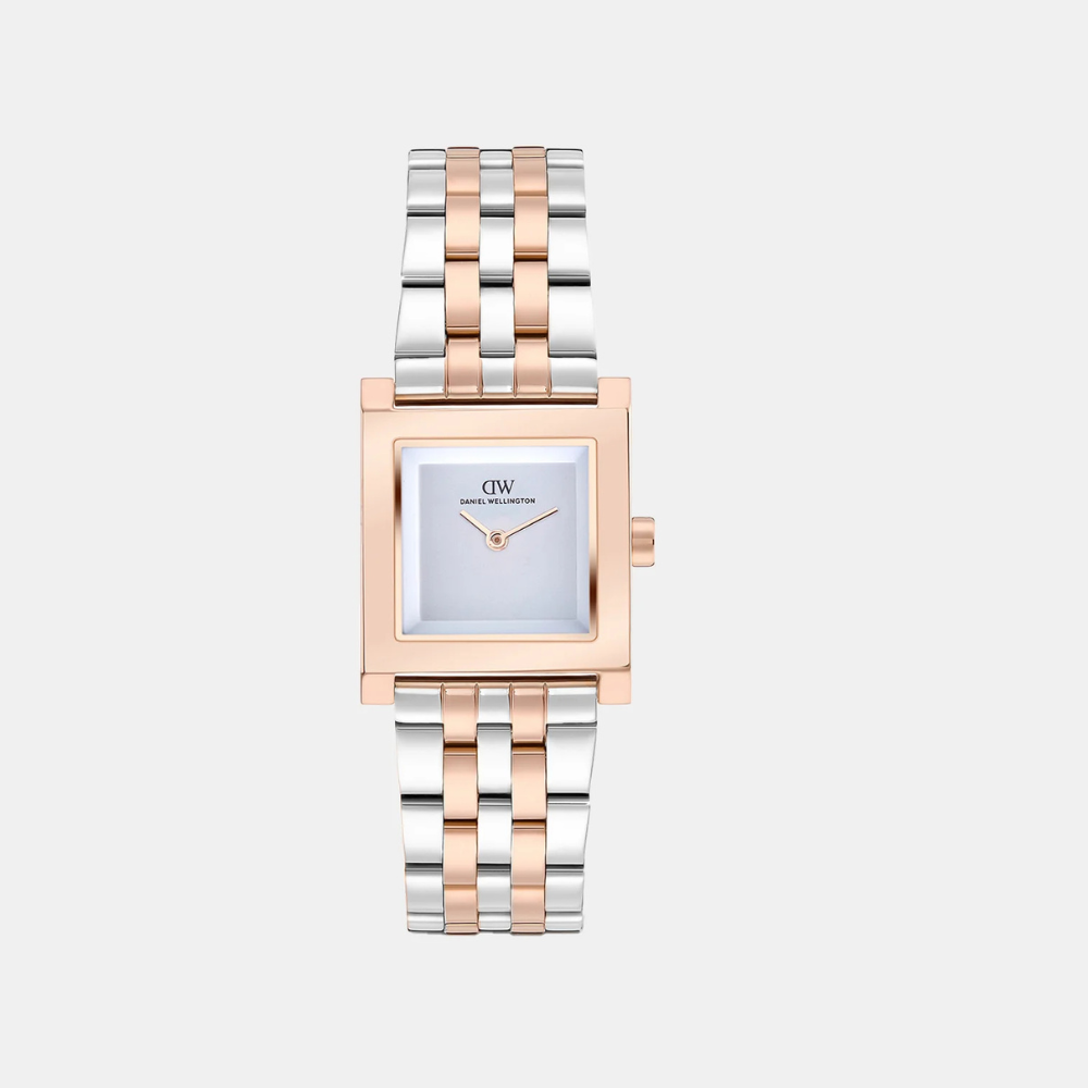 Women Quartz Silver Dial Analog Stainless Steel Watch DW0DL2800