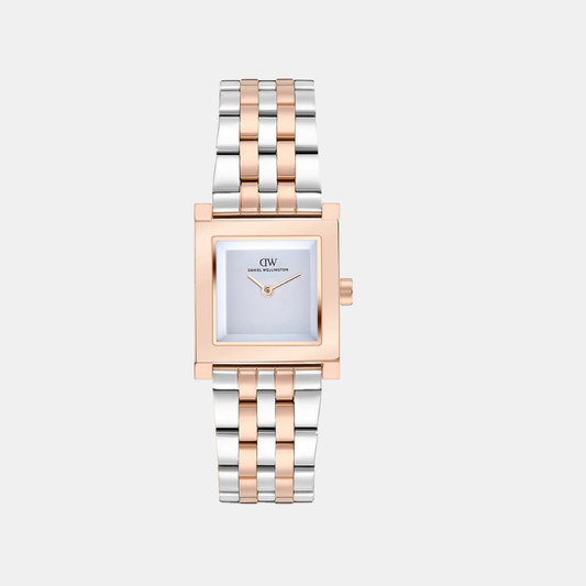 Women Quartz Silver Dial Analog Stainless Steel Watch DW0DL2800