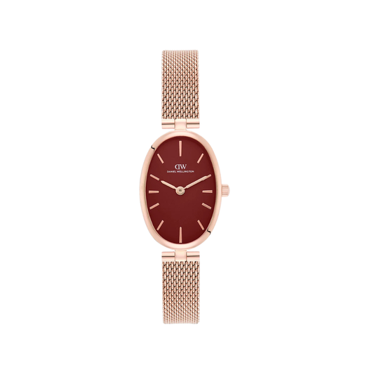 Women Quartz Burgundy Dial Analog Stainless Steel Watch DW0DL3001