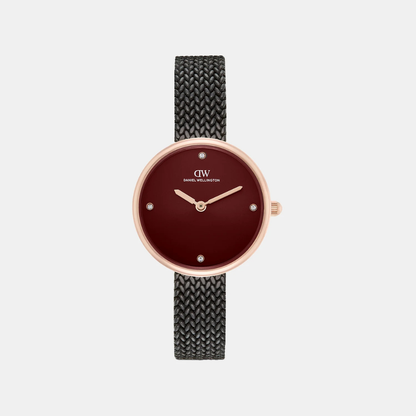 Women Quartz Burgundy Dial Analog Stainless Steel Watch DW0DL2702