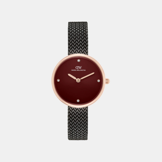 Women Quartz Burgundy Dial Analog Stainless Steel Watch DW0DL2702