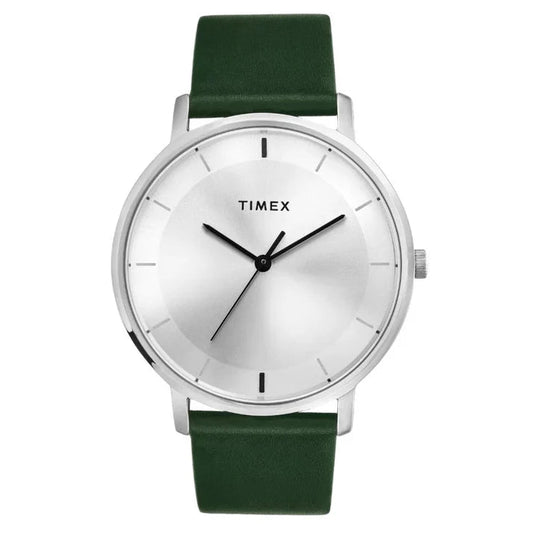 Timex Men Silver Round Analog Brass Dial Watch- TW0TG8013
TW0TG8013