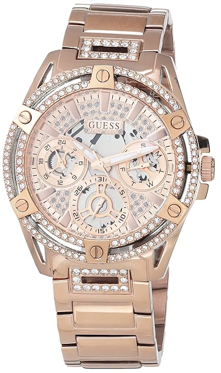 GUESS Stainless Steel Analog Gold Dial Women's Watch-Gw0464L3