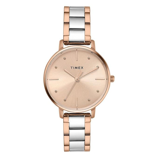 Timex Rose Gold Dial Women's Watch - TWEL15826