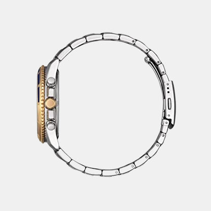 Men Quartz Blue Dial Chronograph Stainless Steel Watch AN8206-53L