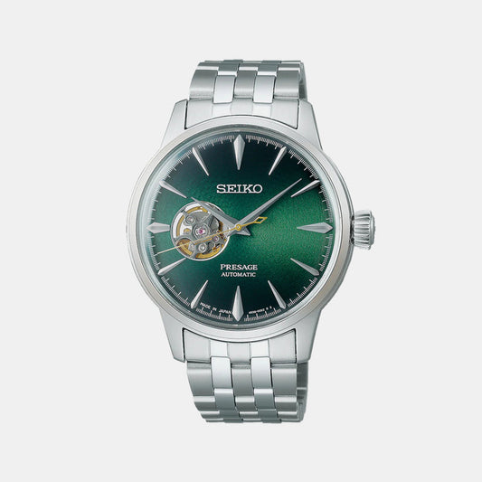 Presage Men Automatic Green Dial Analog Stainless Steel Watch SSA441J1