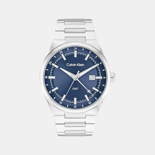 Distinguish Men Quartz Blue Dial Analog Stainless Steel Watch 25200488