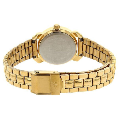 Titan Quartz Analog Champagne Dial Stainless Steel Strap Watch for Women