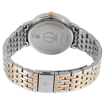 Titan Workwear Anthracite Dial Quartz Multifunction Stainless Steel Strap watch for Women