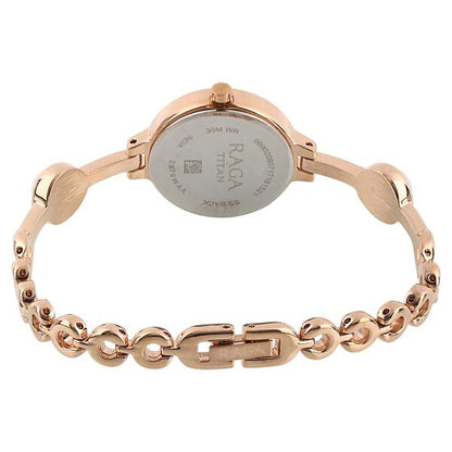 Titan Quartz Analog Grey Dial Metal Strap Watch for Women