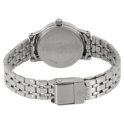 Titan Quartz Analog Silver Dial Stainless Steel Strap Watch for Women - 24 mm Case Size - Small Dial