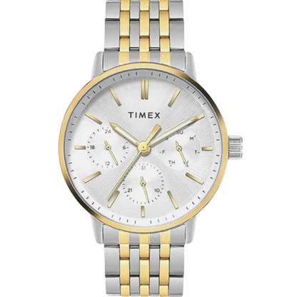 Fashion Men Quartz Silver Dial Multi-Function Stainless Steel Watch TWEG25408