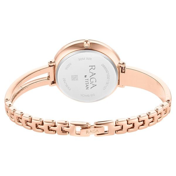 Titan Raga Viva Quartz Analog Rose Gold Dial Rose Gold Metal Strap Watch For Women