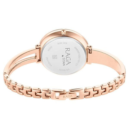 Titan Raga Viva Quartz Analog Rose Gold Dial Rose Gold Metal Strap Watch For Women
